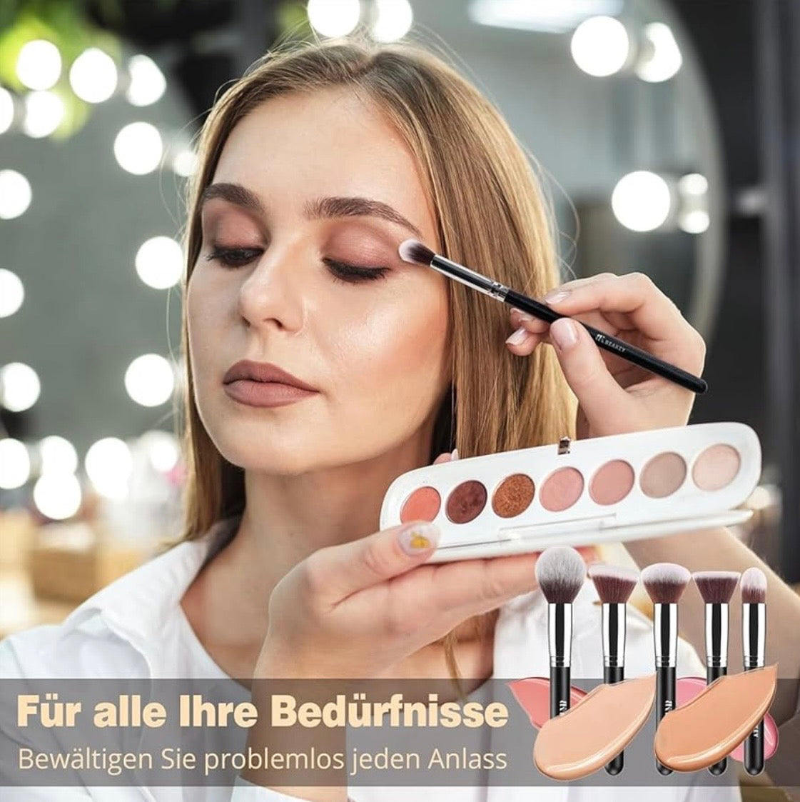 15-teiliges veganes Make-up-Pinselset