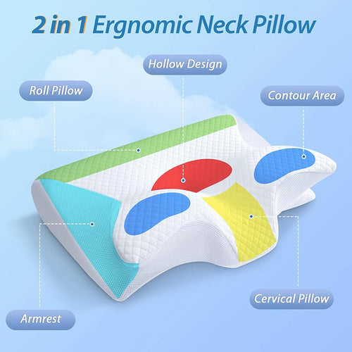 2-in-1 Memory Foam Nackenkissen