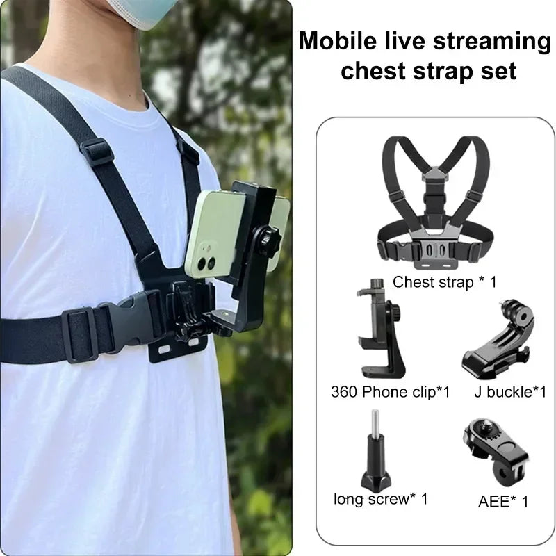 5 in 1 Mobile Phone Chest Strap